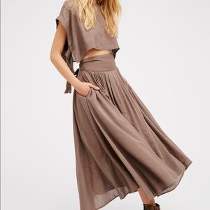 Free People Sundown Skirt Set - XS - Tobacco
